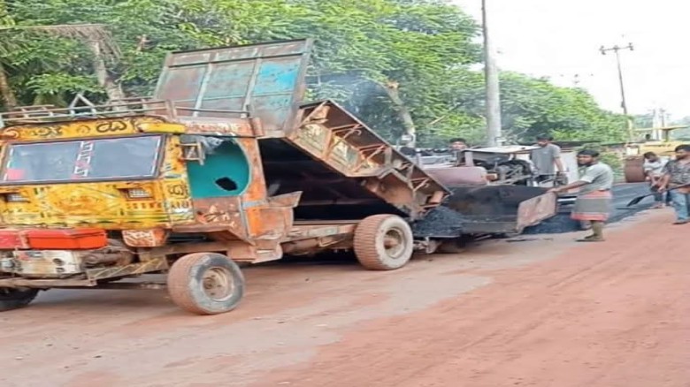 বানারীপাড়া–বিশারকান্দি সড়ক নির্মাণে ভয়াব