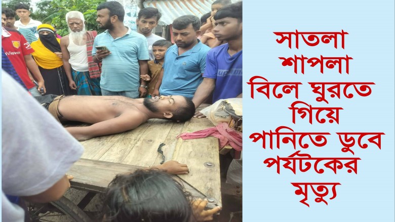সাতলা শাপলা বিলে ঘুরতে গিয়ে পানিতে ডুবে 